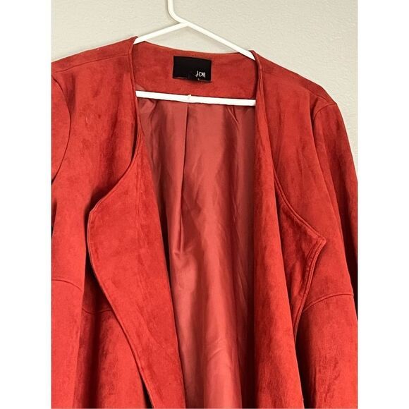 Joh Women's M  Faux Suede  Shacket Shirt Jacket Rust - Picture 3 of 3